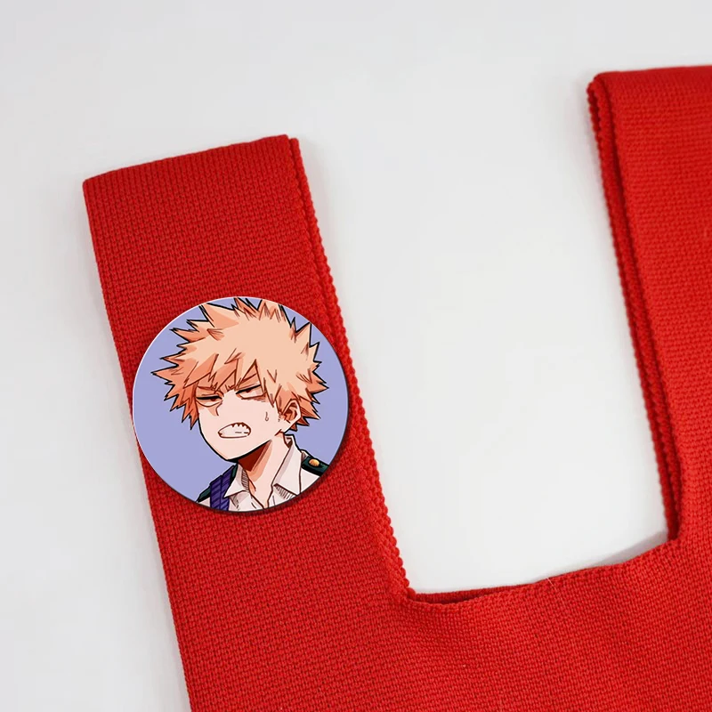 58mm New My Hero Academia Brooches Pins Cartoon Round Badges Animation Midoriya Izuku Bakugou Katsuki Badge Gift Backpack Decor