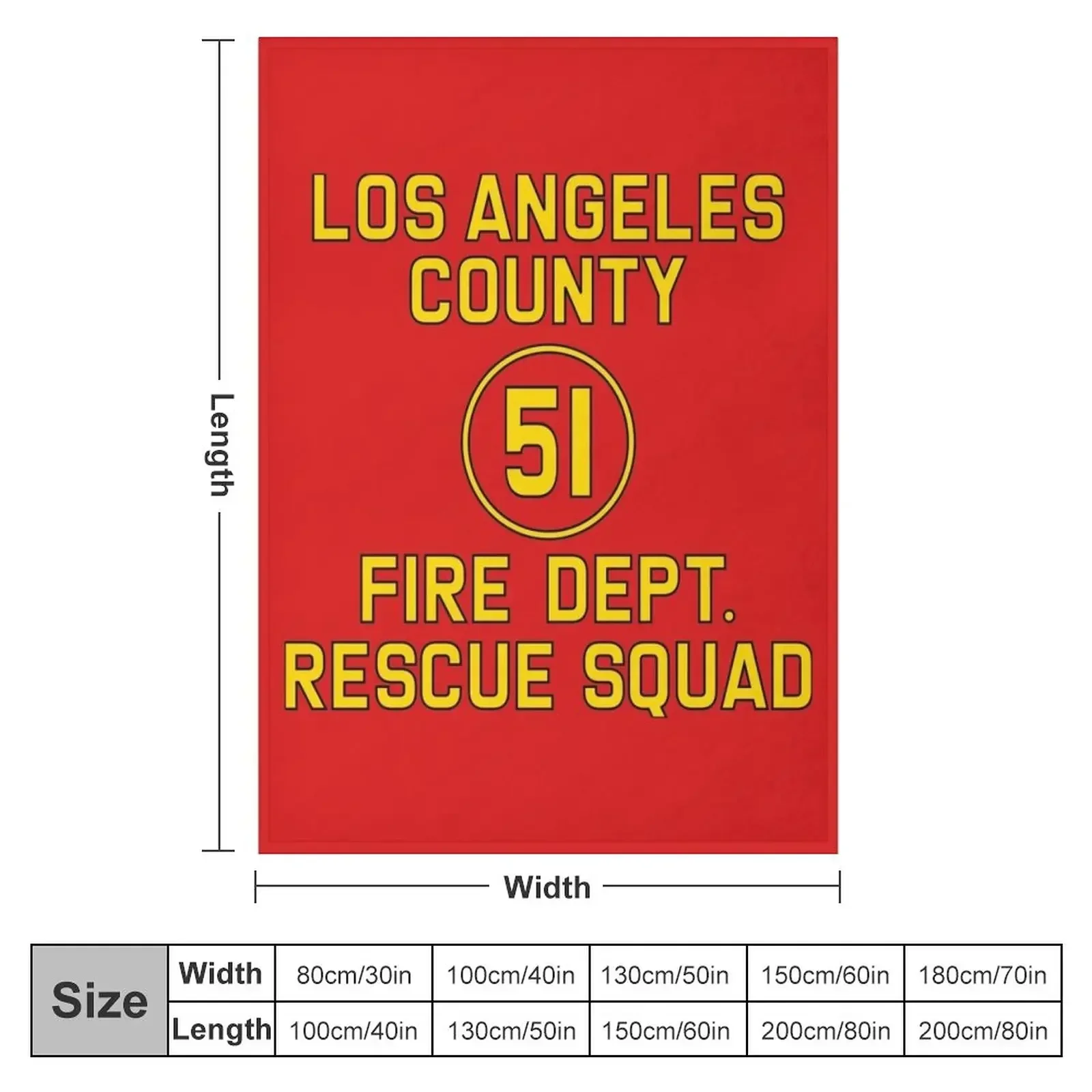 Emergency Squad 51 Side of Truck Reproduction Logo Throw Blanket Decorative Beds christmas decoration Hairys bed plaid Blankets