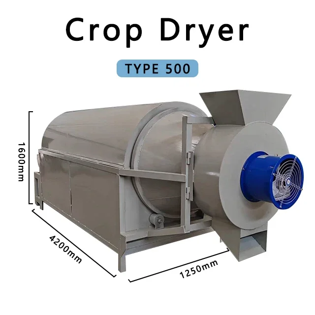 Automatic stainless steel agricultural seed feed chicken manure dryer mobile corn