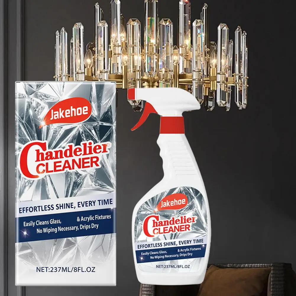 No Disassembly Crystal Chandelier Cleaning Spray, Effortless Drip Dry Cleaner for Home Crystal Lamp Glass Ornament Dust Removal