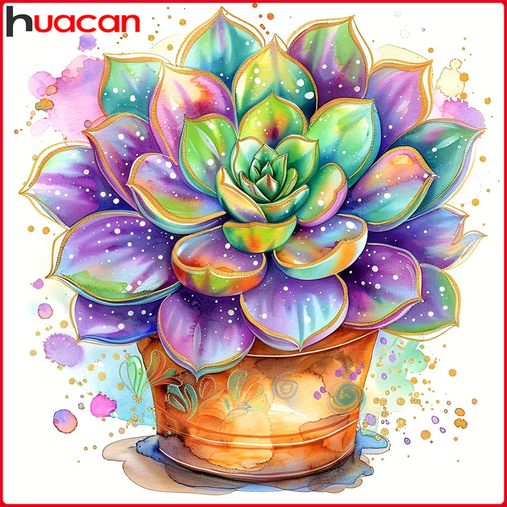 Huacan Neuheiten 2026 Diamant-Malerei Blumenvase Diamant-Mosaik Komplettset Heimdekoration