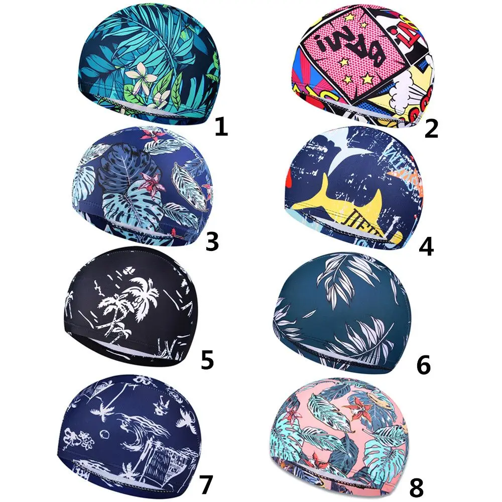 Men Women Breathable Elastic Quick Dry Bathing Hat Swimming Cap Sports Turban