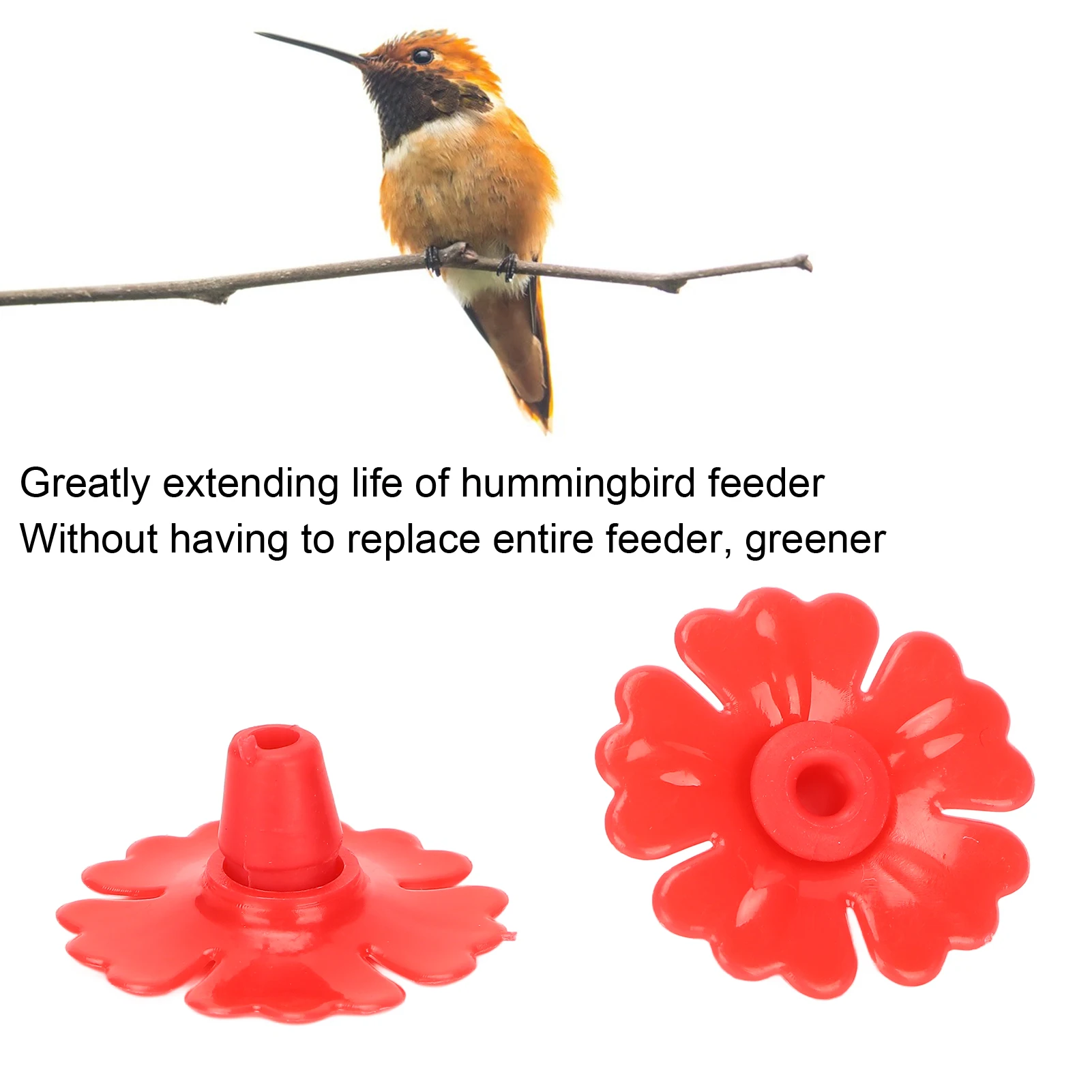 Bird Feeder Replacement Parts 30 Set Hummingbird Feeder Flowers Hanging Bird Feeding Ports Replacement Parts Garden Supplies