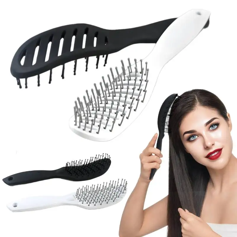 

Салонный массажер, расческа, щетка для распутывания, сушильная щетка, антистатическая полая щетка, массажные расчески для кожи головы, щетка для укладки вьющихся волос