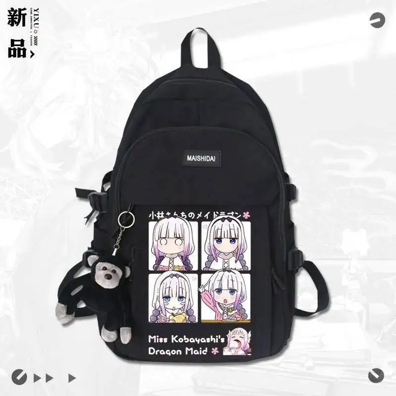 

Аниме-игра, черный, белый, зеленый, красный, Dragon Maid Miss Kobayashi, Kobayashi-San Chi No Maid Dragon, школьные сумки, рюкзаки для девочек и мальчиков