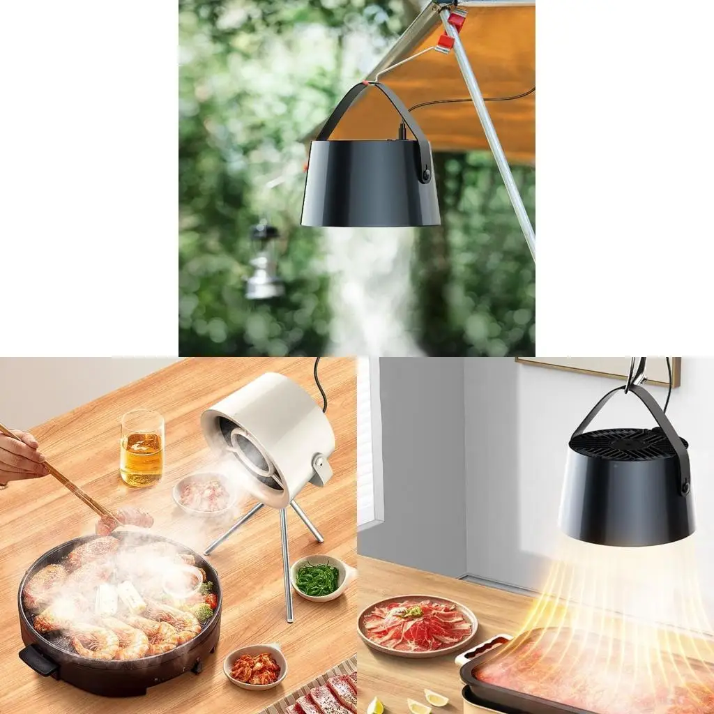 19QE Rechargeable Low Noise Desktop Extractor Hood Desktop Hood Protable Outdoor BBQ Extractor for Flavorful Dinners