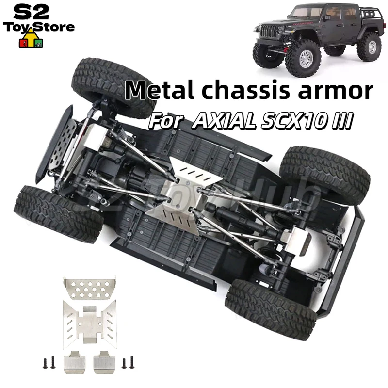 

Комплект защитных пластин для шасси Axial SCX10 III AXI03007 из нержавеющей стали, защита днища для радиоуправляемых краулеров, защита для внедорожников 1/10 масштаба.