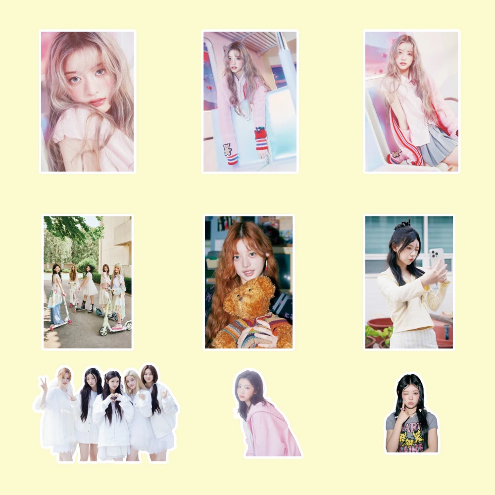 96Pcs KPOP ILLIT Album ILLIT I'LL LIKE YOU Sticker MINJU IROHA WONHEE MOKA YUNAH Member Photo Phone Notebook Guitar DIY Stickers