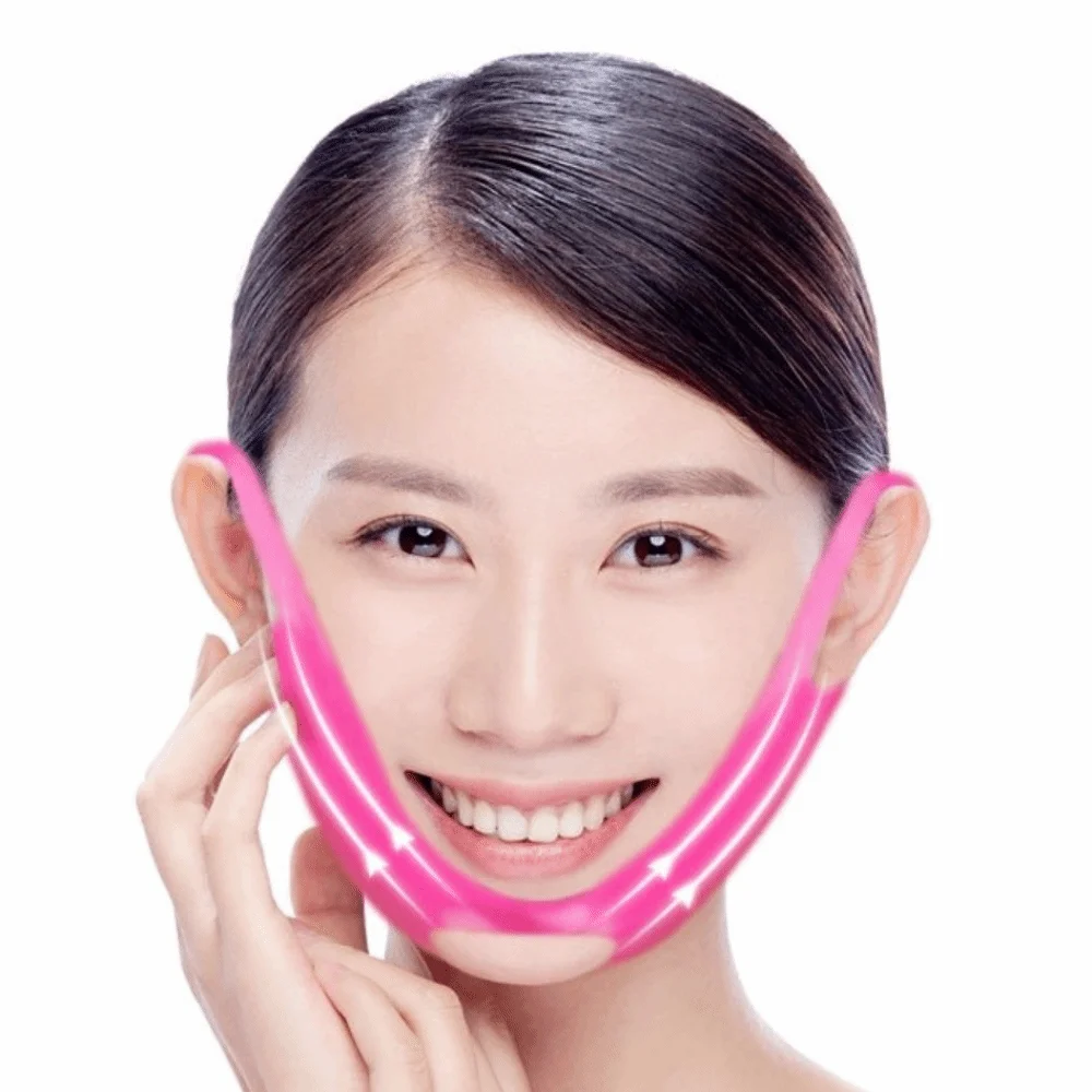 Silikon Gesichtsband Gürtel Maske Anti-Falten Elastizität Lift Ovale Maske Schönheit Bildhauerei Gesicht Schlankheitsgurt Schlaf