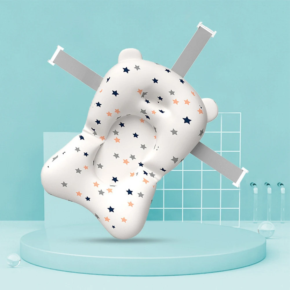 Newborn Baby Bath Cushion Seat Floating Bathing Pillow Seat Anti Slip Provides Comfort and Support for Baby 0-12 Months view 2