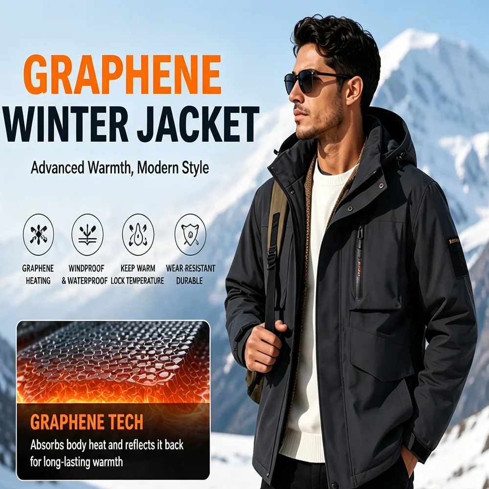 Winter Men's Warm Cargo Hooded Parkas Fashion Men Thermal Windbreaker Coats Classic Men Loose Fit Waterproof Work Padded Jacket