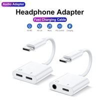 Type C To 3.5mm Headphone Jack OTG Adapter For iPhone 15 Pro Fast Charger For Samsung Xiaomi One Plus USB C Connector Aux Cable
