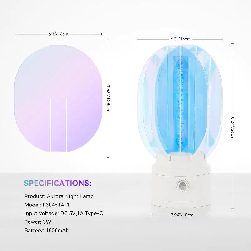 3D Rotating For Aurora Night Light For Romantic Rechargeable Night Light For Home Theater Bedroom Dimmable Soft Glow Table Lamp