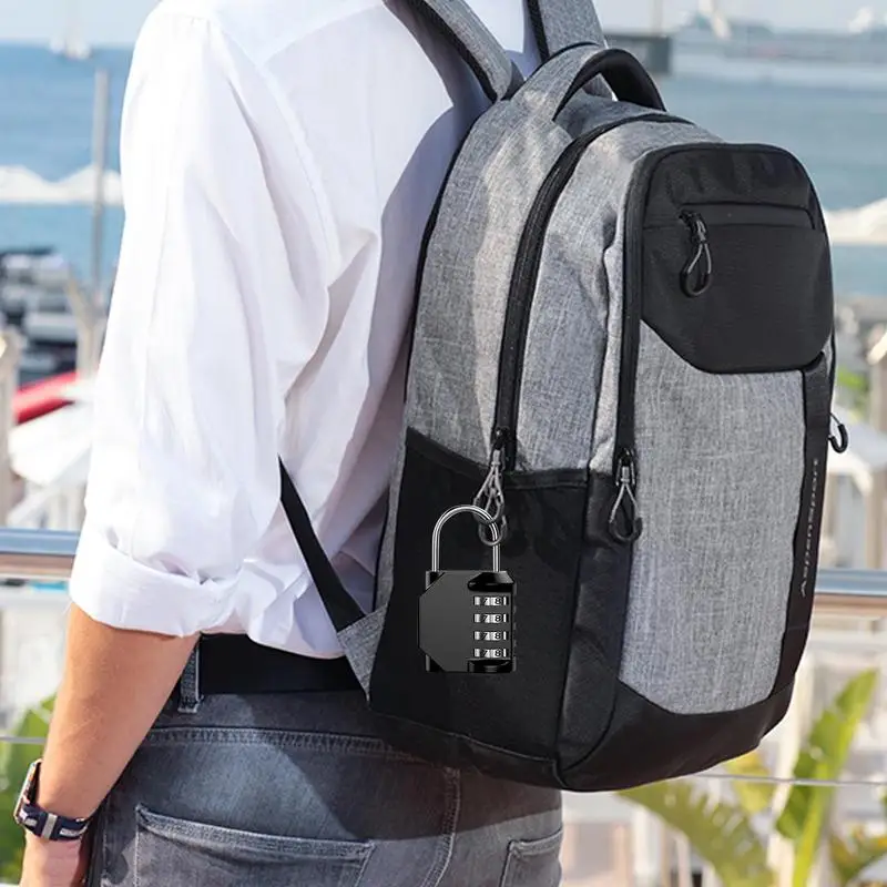 4-digit Password Padlock Outdoor Gate Combo Lock Gym Locker Antitheft Combination Lock Luggage Travel Safety Lock for School Gym