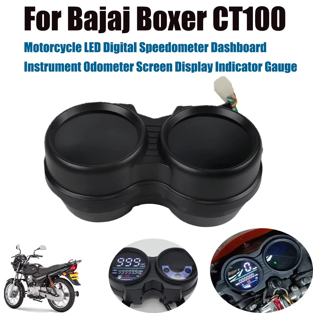 

For Bajaj Boxer CT100 CT 100 Motorcycle LED Digital Speedometer Dashboard Instrument Odometer Screen Display Indicator Gauge
