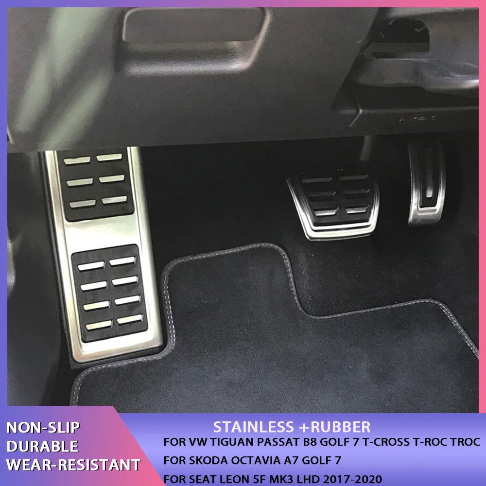 Pedały samochodowe LHD do VW Tiguan 2017-2022 Passat B8 Golf 7 8 T-cross T-roc do Skoda Octavia A7 do Seat Leon 5F MK3 do Audi A3 8V
