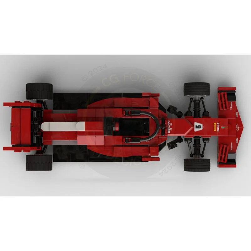 

MOC-128950 New SF71H Formula Racing Car Building Block Model, 267 Parts, Birthday Building Toy for Boys and Children