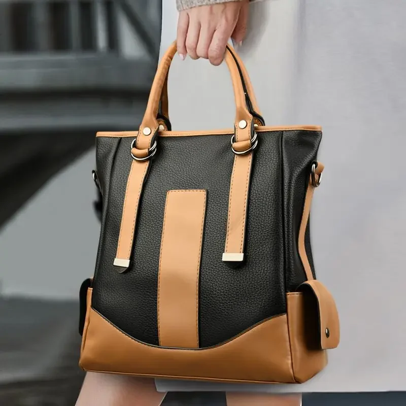 Leather Large Capacity All-match Handbag 2025 New Casual Tote Bag Fashion Satchels Single Shoulder Women Bags Crossbody Package