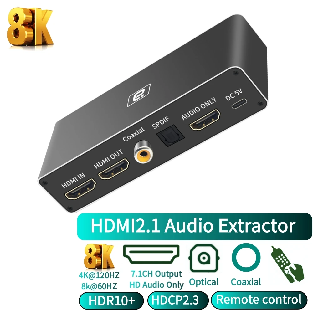 estrattore-audio-8k@60hz-4k@120hz-convertitore-dac-hdmi21-splitter-coassiale-ottico-71ch-lpcm-ac3-dtshd-cec-hdr10-supporto-vrr