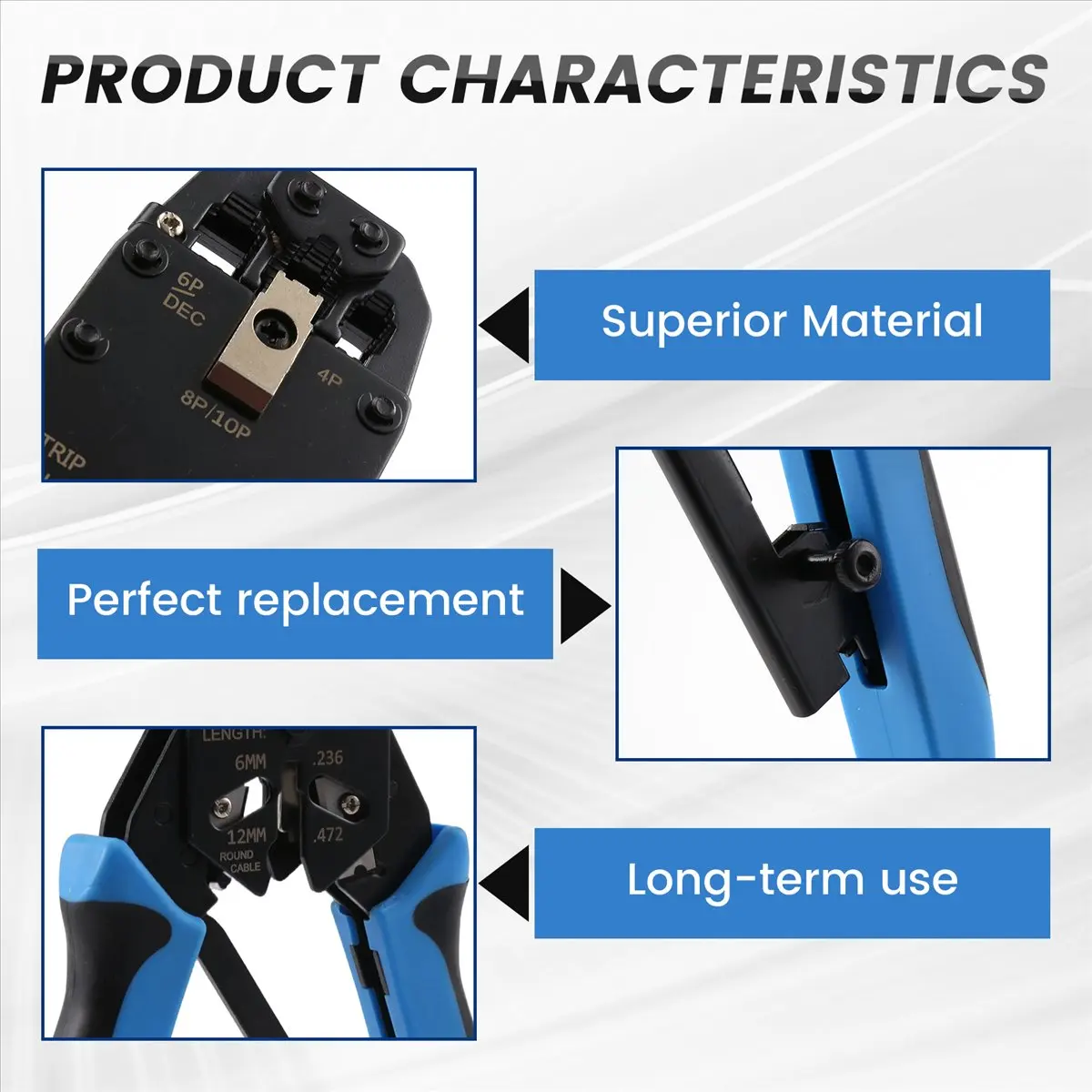 【SPECIAL OFFER】RJ45 Network Crimper 10P 8P 6P 4P Crimping Tools Stripper for RJ45 RJ11 RJ12 RJ50 Connector Ethernet Cable