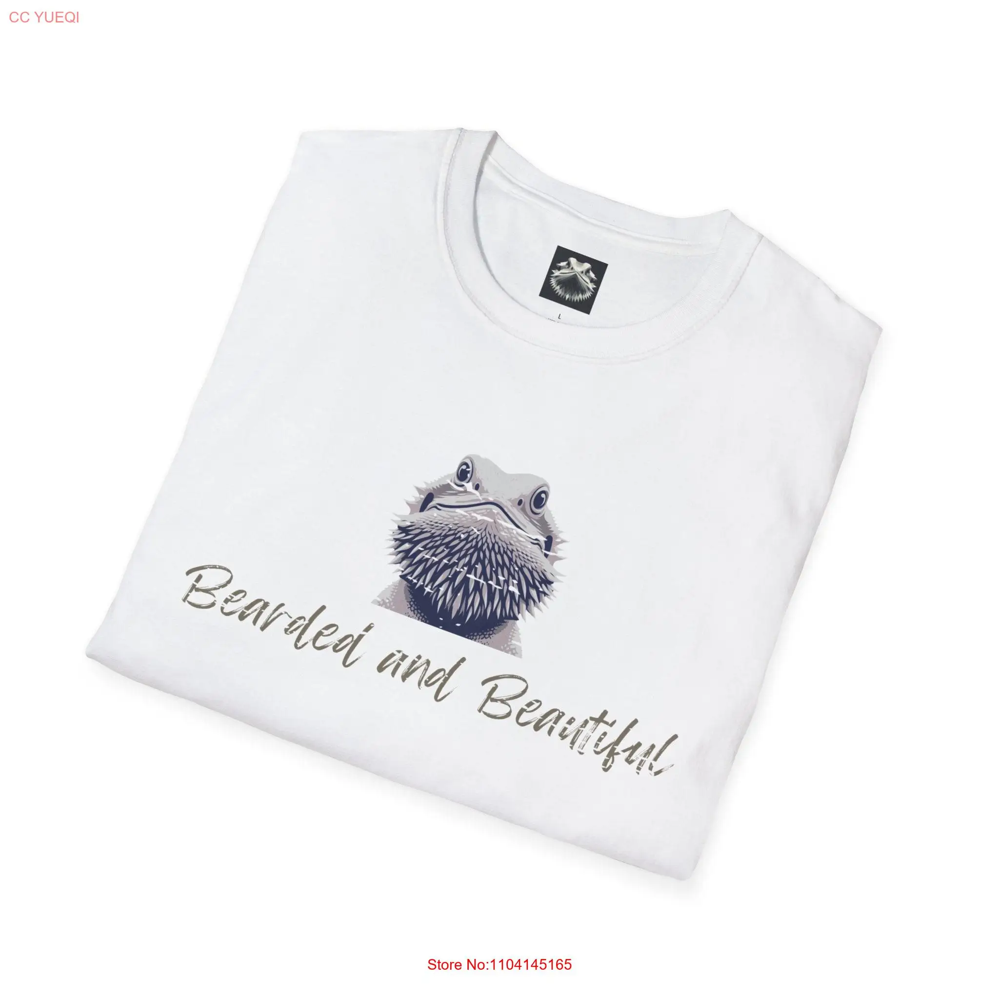 Bearded and Beautiful T Shirt Beardie Dragon long or short sleeves