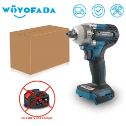Destornillador eléctrico inalámbrico sin escobillas, taladro de impacto, controlador recargable para batería Makita de 18V