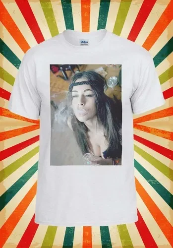 Smoking Sexy Girl Weed High Novelty Men Women Vest Tank Top Unisex T Shirt 1284