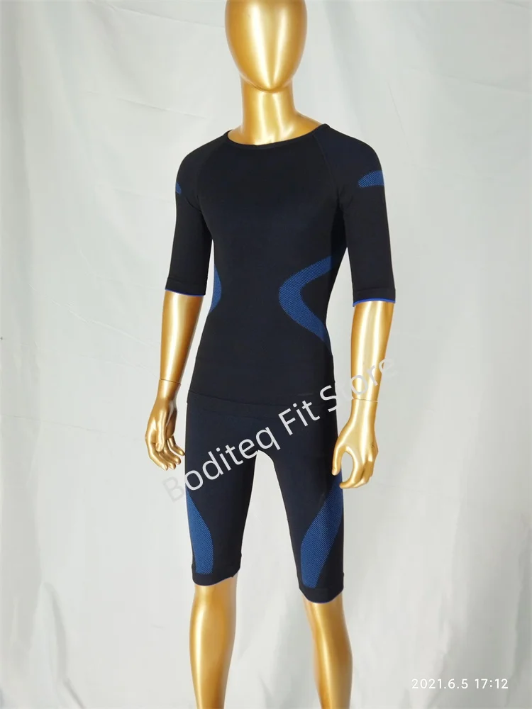 Miha EMS нижнее белье спортивные костюмы Ems базовые слои синие тренировочные костюмы Ems нижнее белье для фитнеса и тела