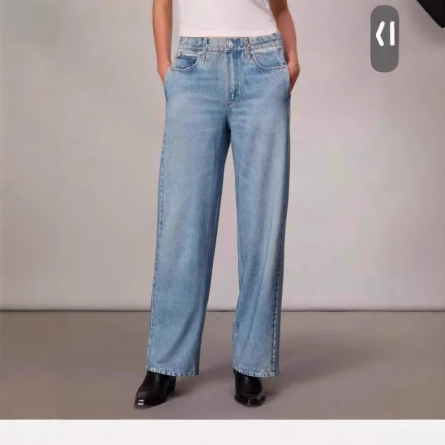 

Denim Pant Women Jeans Wide Leg Long Pants Slim Fit High Waist Straight Trousers Y2k Streetwear Casual Mom Jeans Work Elegant