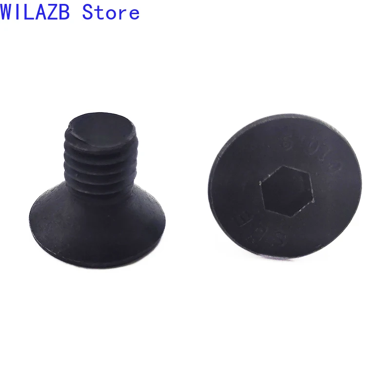 

2/5/10/20/50Pcs M3 M4 M5 M6 M8 M10 Black Allen Hexagon Hex Socket Flat Countersunk Head Bolt Screw DIN7991