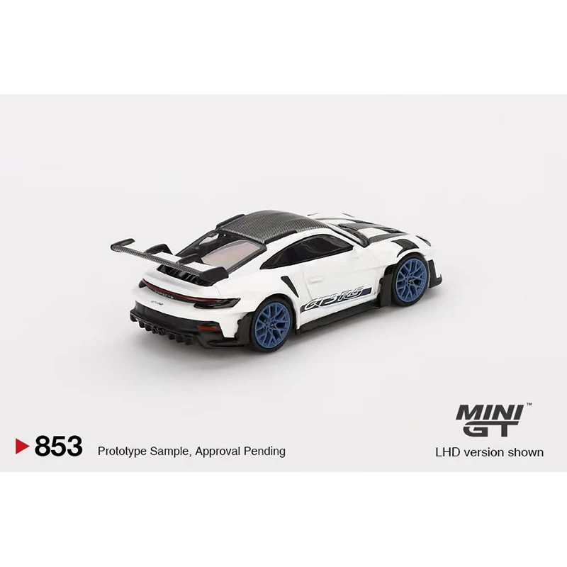 PreSale MINIGT 853 1:64 992 GT3RS Weissach Package White Blue Diecast Diorama Model Collection Miniature Toys