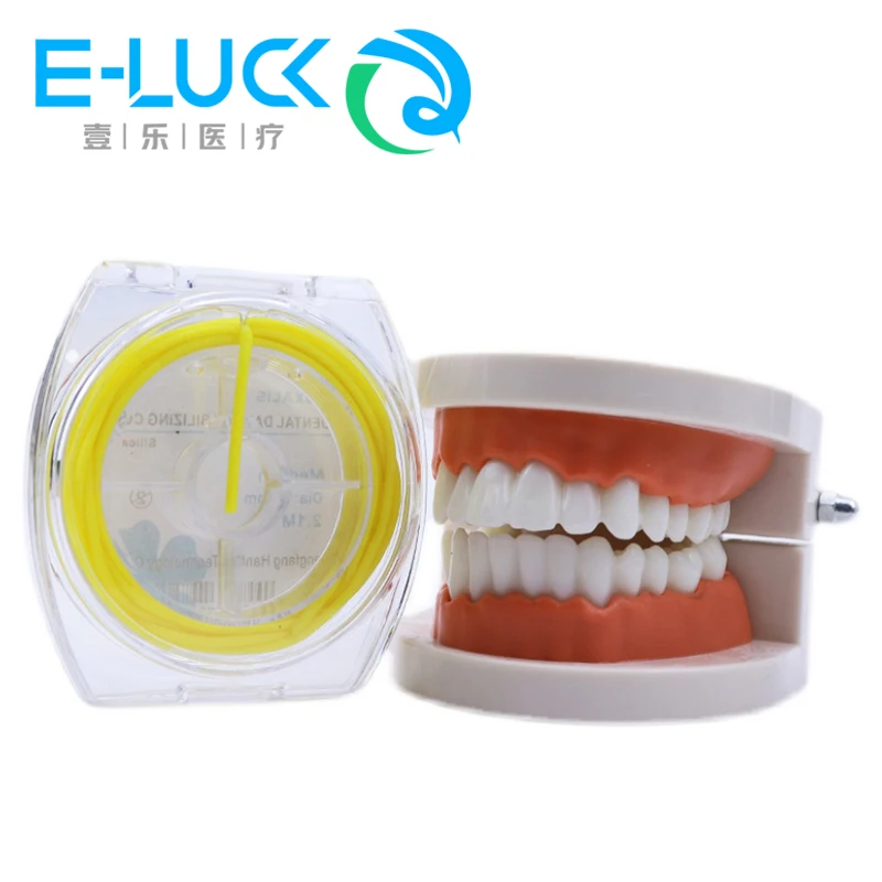 1pc Dental Rubber Dam Stabilizing Cord Medium Wedges Clamps Sheets Elastic Dentistry Instrument
