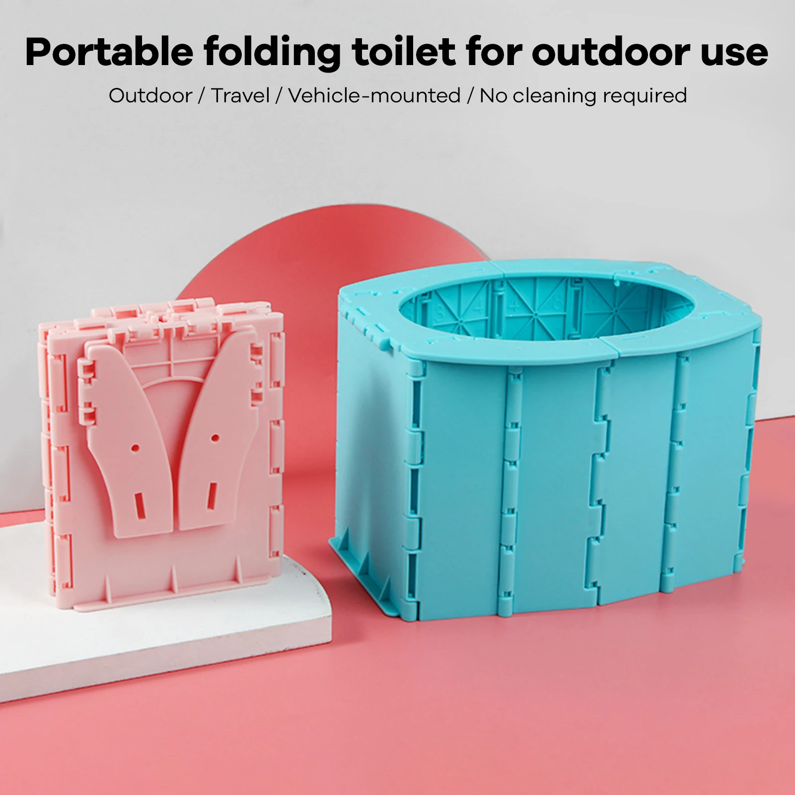 Foldable Kids Travel Potty Portable Car Toilet for Toddlers Collapsible Design Leak-Proof Emergency Toilet for Camping Road Trip