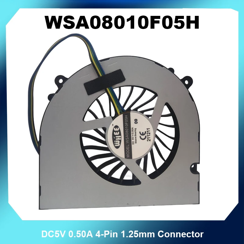 WSA08010F05H Cooling Fan DC5V 0.50A 4 Pin 1.25mm Connector For Teaching All‑in‑One OPS Module