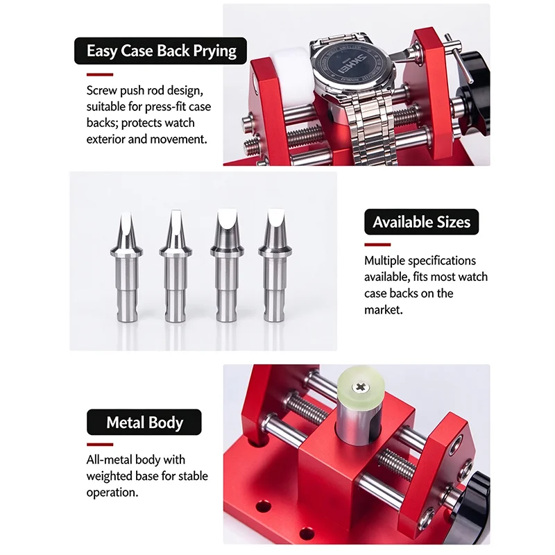 Watch Snap-on Case Back Opener for Removing Watch Bezels And Bracelet Link Pins Watch Repair Opening Tool