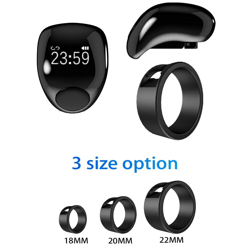 Smart Rechargeable Tasbih Counter Rings With Waterproof LED Display Electronic Finger Ring Alarm Clock Electronic Counter