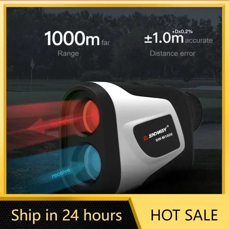 SNDWAY Laser Range Finder 500m/700m/1000m Telescopic Golf Hunting Digital Tape Measure Distance Meter Monocular Metro Tool