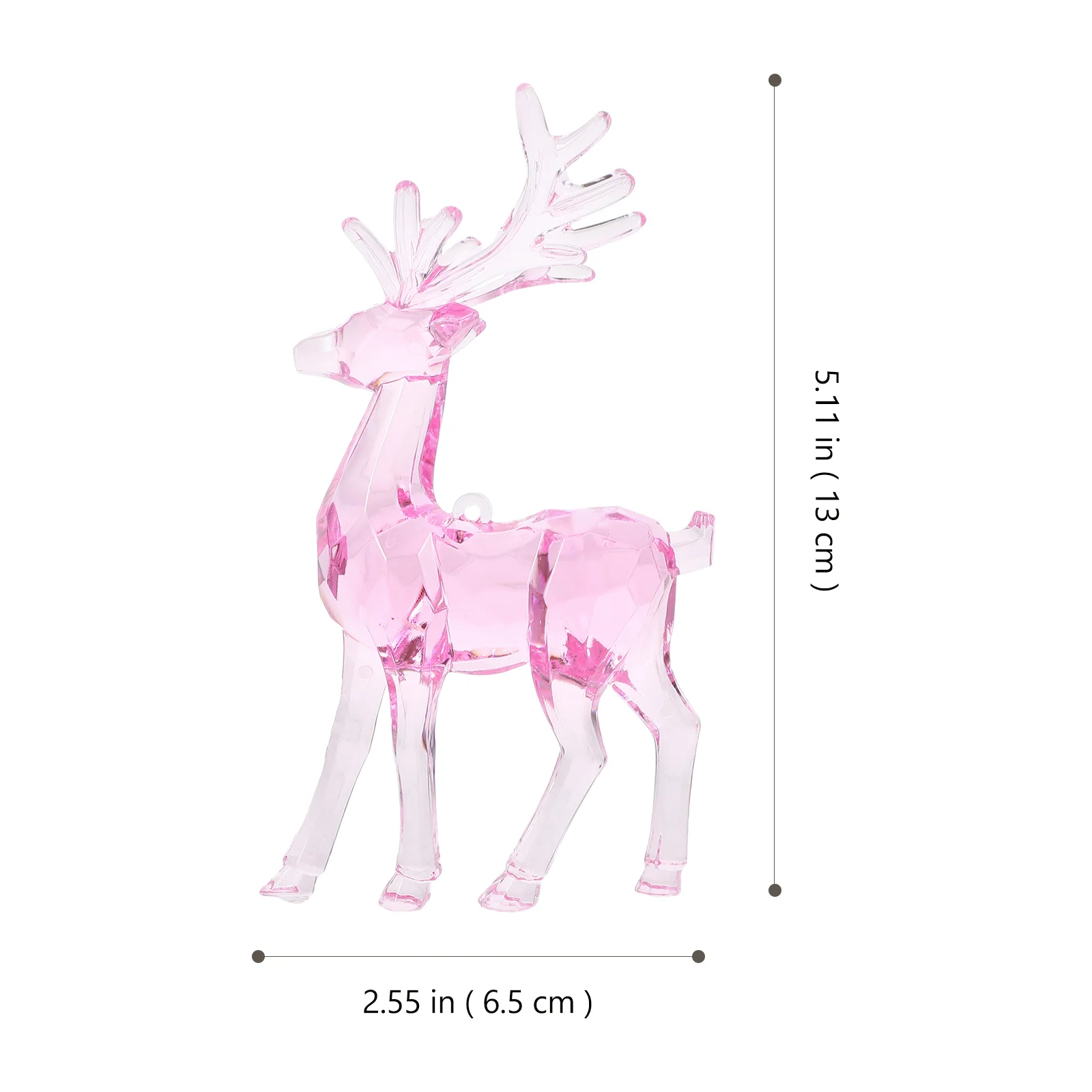 

2Pcs Acrylic Elk Hanging Ornaments Christmas Tree Decorations Lifelike Transparent Design Xmas Gifts Christmas Ornament