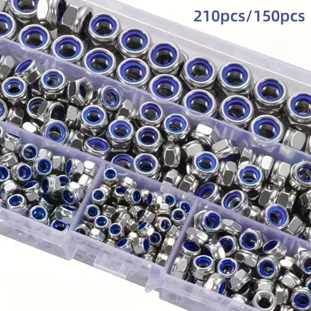 For Anti Slip Locking Nut Self-locking Screw, Full Thread, Right Thread, Anti Loosening Design M4/M5/M6, Hexagonal Screw Cap