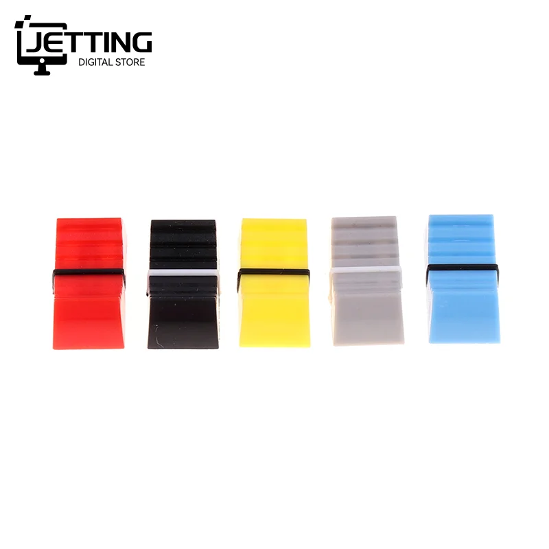 10pcs 24mm Plastic Mixer Push Key Cap Linear Sliding Potentiometer Cap Sound Card Volume Adjustment Cap Aperture