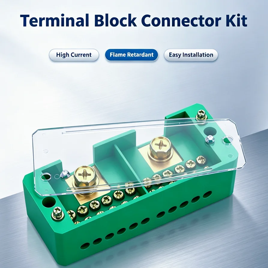 

Terminal Junction Box Brass Busbar Wiring Distribution Box for Electrical Cabinet Power Distribution Connection Module