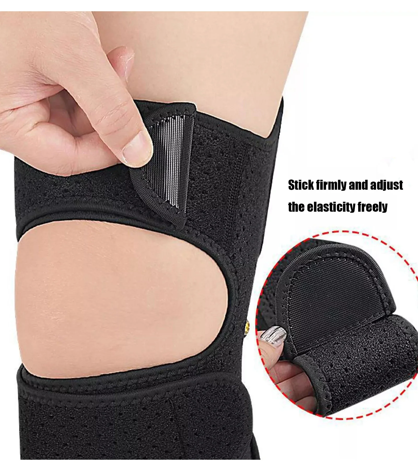 One Piece Knee Booster Spring Breathable Patellar Knee Protection Adjustable Strength Protective Gear