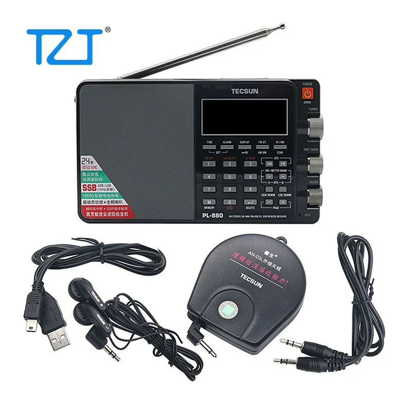 TZT Tecsun PL-880 PLL Multi Conversion AM/FM/LW/SW/Longwave Shortwave with SSB Radio