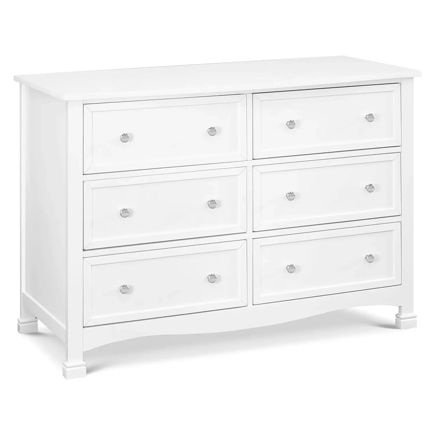 Kalani 6-Drawer Double Wide Dresser in White