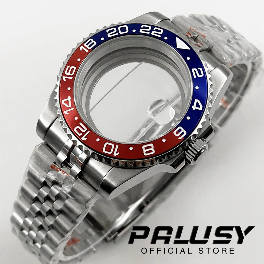 

NH35 40mm Diver Waterproof GMT Coke Bezel For NH34 NH35 NH36 NH38 ETA2824 Movement Sapphire Glass Watch Case Glide Lock Clasp