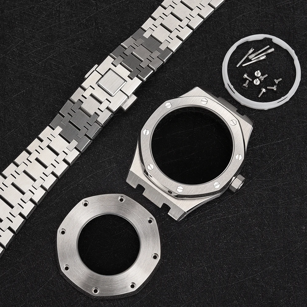 41mm achteckiges Uhrengehäuse, Armbänder, Saphirglas für Royal Oak 31,8mm Zifferblatt NH34 NH35 NH36 NH38 NH70 NH72 4R 7S26 Uhrwerk – Detail 10