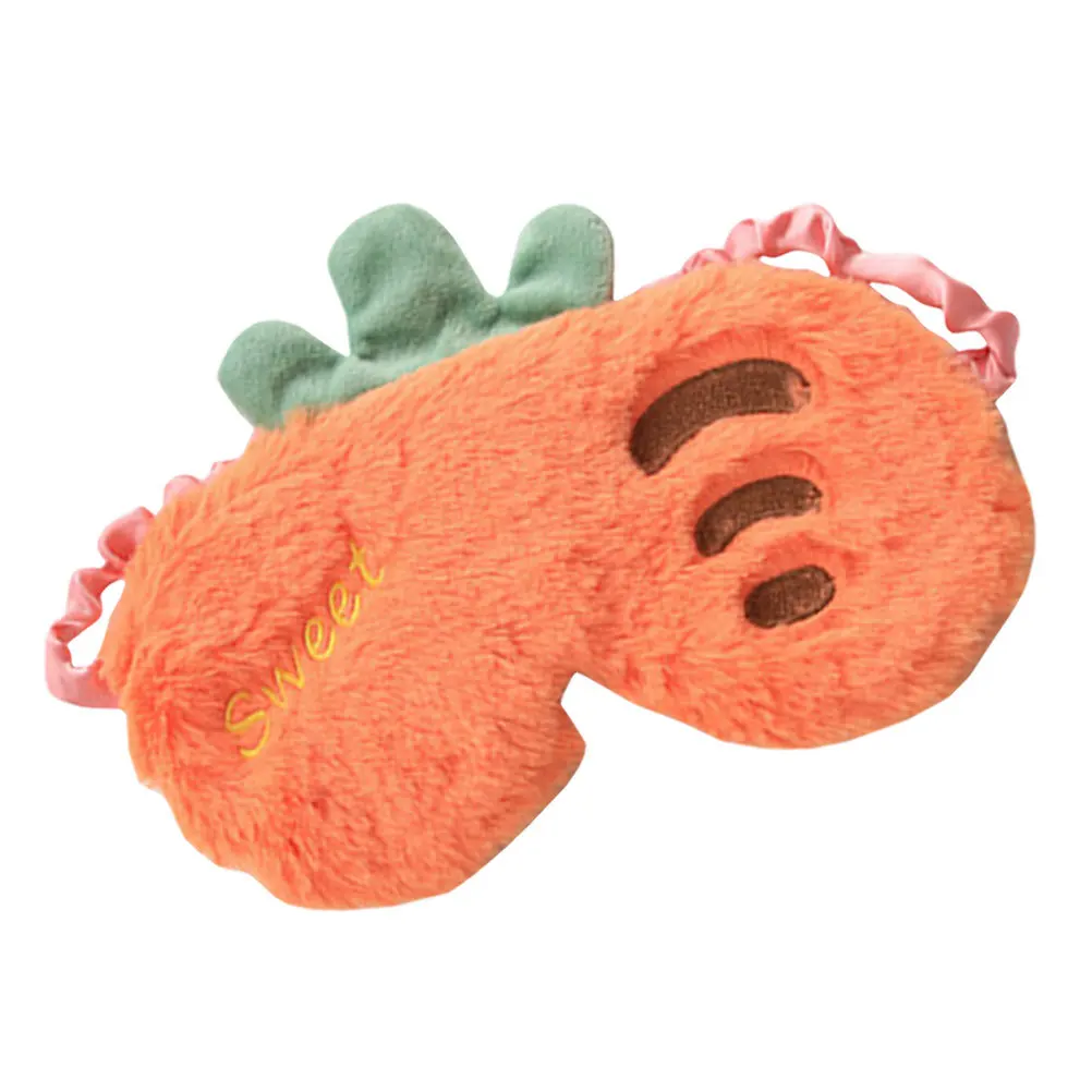 

1pcs Carrot Eye Mask Cartoon Blindfold Mask For Travel Home Office Nap Easter Gift Eye Cover Health Care