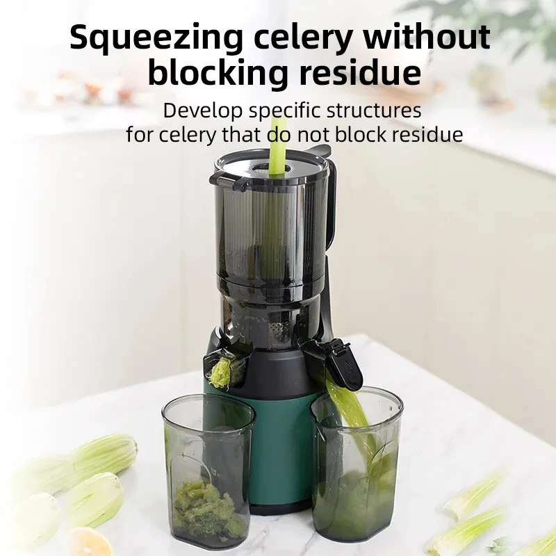 Slow Juicer Cold Press Extractor Filter Free Easy Wash Electric Fruit Juicer Machine Large Caliber  Commercial Electric Juicer