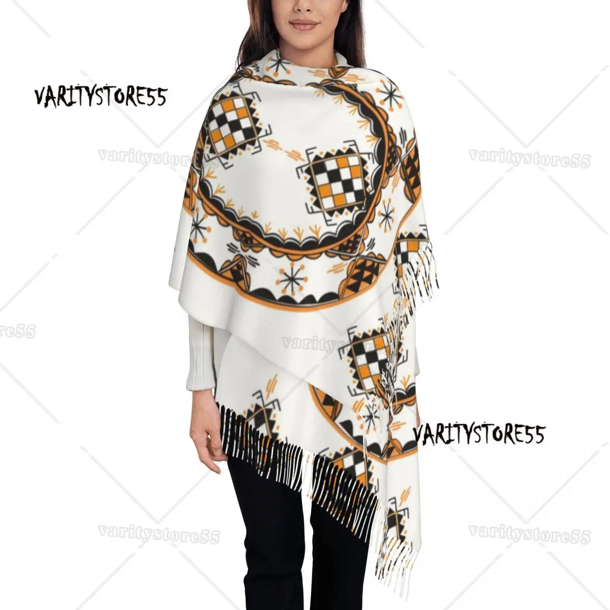 Custom Z Imazighen nappa sciarpa donna inverno caldo scialle Wrap Ladies Kabyle Berber Amazigh Proud sciarpe