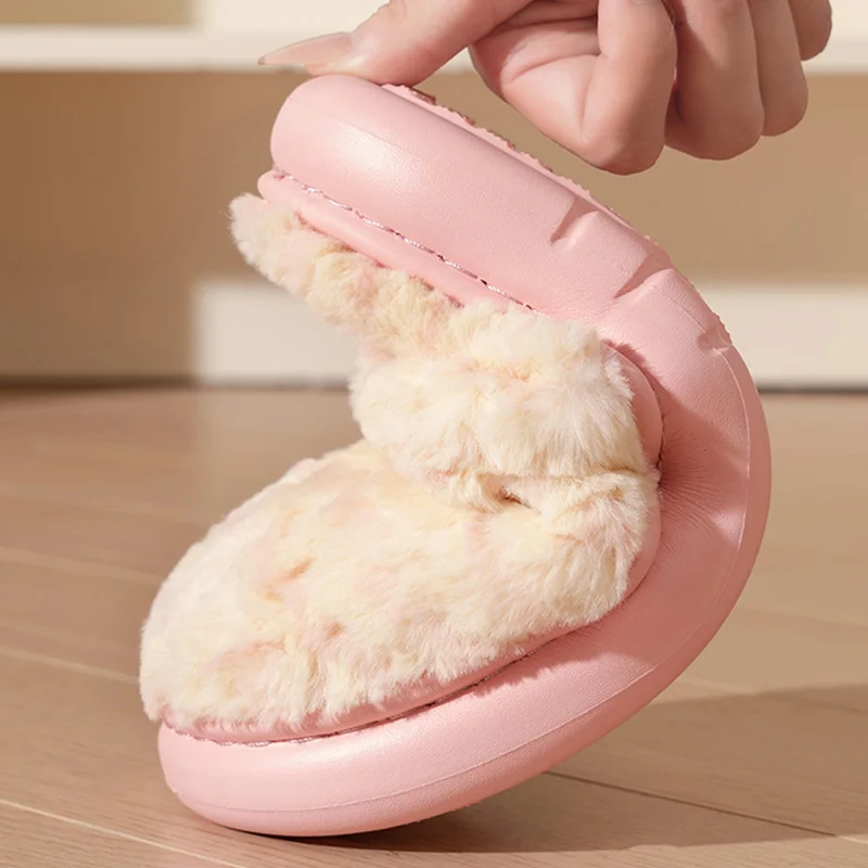 موضة مزيج اللون المرأة نعال من القطن حجم كبير 45 الدافئة نعال قماش المرأة منصة باطن لينة المنزل القطن الشرائح الإناث